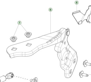Tesla Modell 3 2021 Rechts aktiver Haupthängel 1643846-00-A