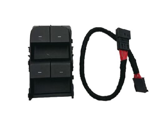 Tesla Fahrer Seitenfenster Schalter Matte Schwarz mit Draht 1081037-02-G