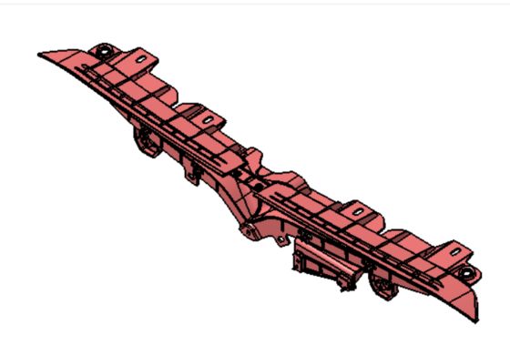 Tesla Modell S 2021+ Vorderer T-Abzeichenträger Schwarz Kunststoff 82x13x10mm