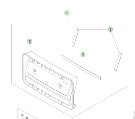 Tesla Model X Front Kennzeichenhalter CN-Spec 52x17x5cm Schwarz ABS